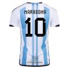 Officiële Voetbalshirt Argentinië 3 Star MARADONA 10 Thuis WK 2022 - Heren